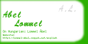 abel lommel business card